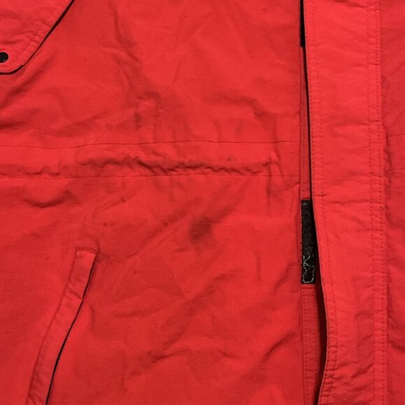 Men's Marlboro Adventure Team Windbreaker XL Red Full Zip Hooded Jacket VINTAGE - Picture 4 of 16